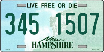 NH license plate 3451507