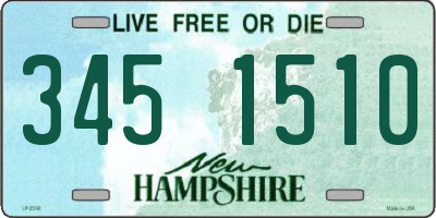 NH license plate 3451510