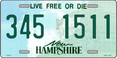 NH license plate 3451511