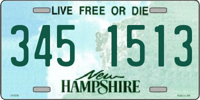 NH license plate 3451513