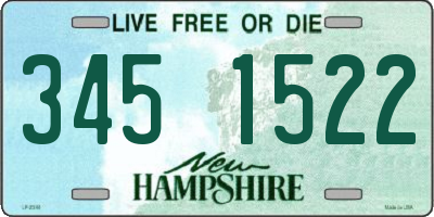 NH license plate 3451522