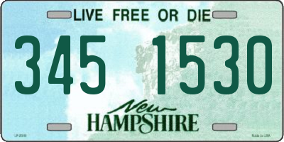 NH license plate 3451530