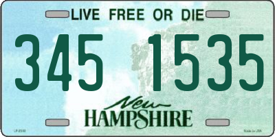NH license plate 3451535