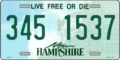 NH license plate 3451537