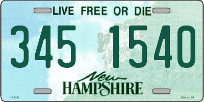 NH license plate 3451540