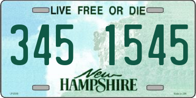 NH license plate 3451545