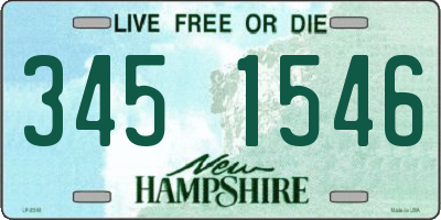 NH license plate 3451546