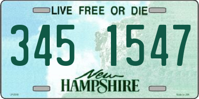 NH license plate 3451547