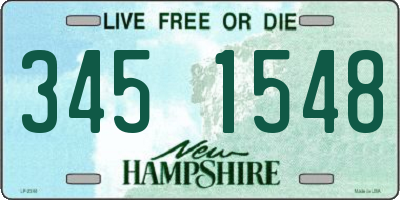 NH license plate 3451548
