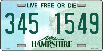 NH license plate 3451549