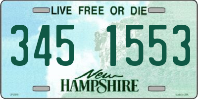 NH license plate 3451553