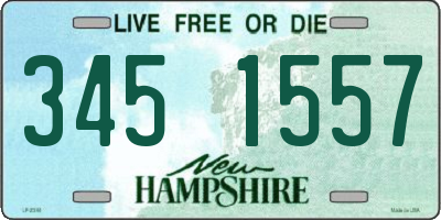 NH license plate 3451557