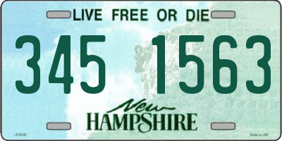 NH license plate 3451563