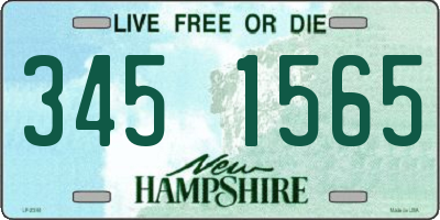 NH license plate 3451565