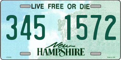 NH license plate 3451572