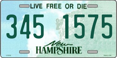 NH license plate 3451575