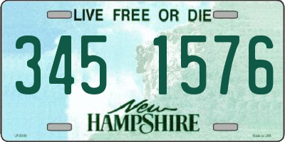 NH license plate 3451576