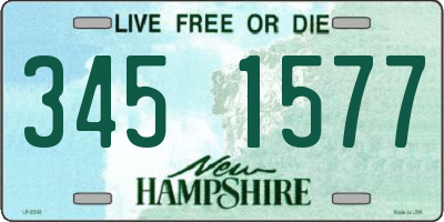 NH license plate 3451577