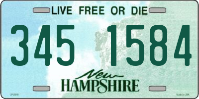 NH license plate 3451584
