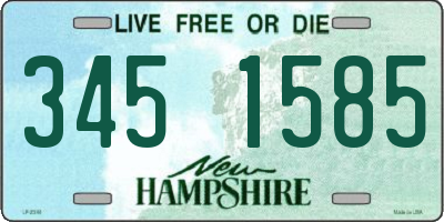 NH license plate 3451585