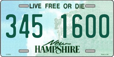 NH license plate 3451600