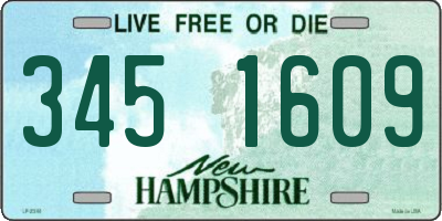 NH license plate 3451609