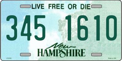 NH license plate 3451610