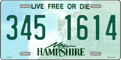 NH license plate 3451614