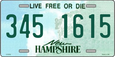 NH license plate 3451615