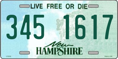 NH license plate 3451617