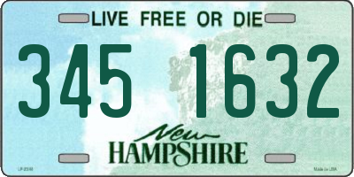 NH license plate 3451632