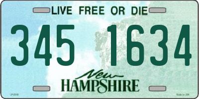 NH license plate 3451634