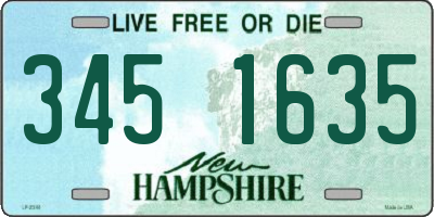 NH license plate 3451635