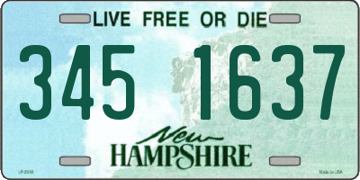 NH license plate 3451637