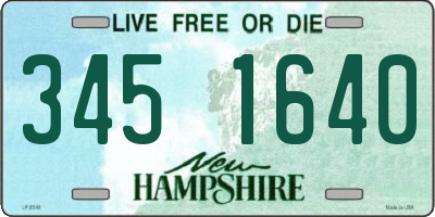 NH license plate 3451640