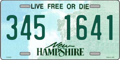 NH license plate 3451641