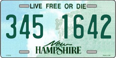 NH license plate 3451642