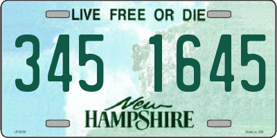 NH license plate 3451645