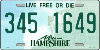 NH license plate 3451649