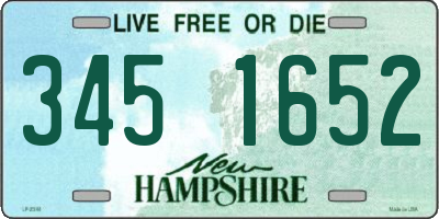 NH license plate 3451652