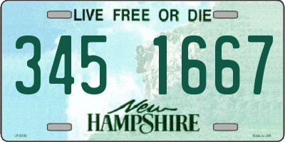 NH license plate 3451667