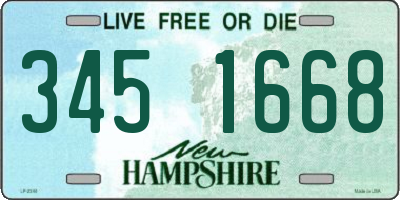 NH license plate 3451668