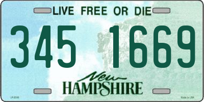 NH license plate 3451669