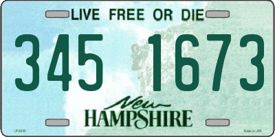 NH license plate 3451673