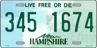 NH license plate 3451674