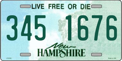 NH license plate 3451676