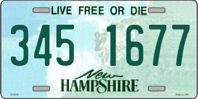 NH license plate 3451677