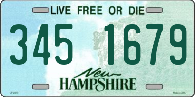 NH license plate 3451679