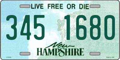 NH license plate 3451680