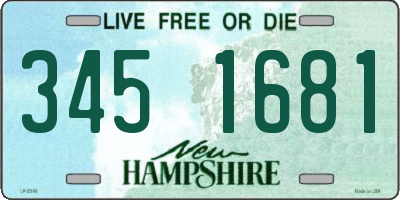 NH license plate 3451681